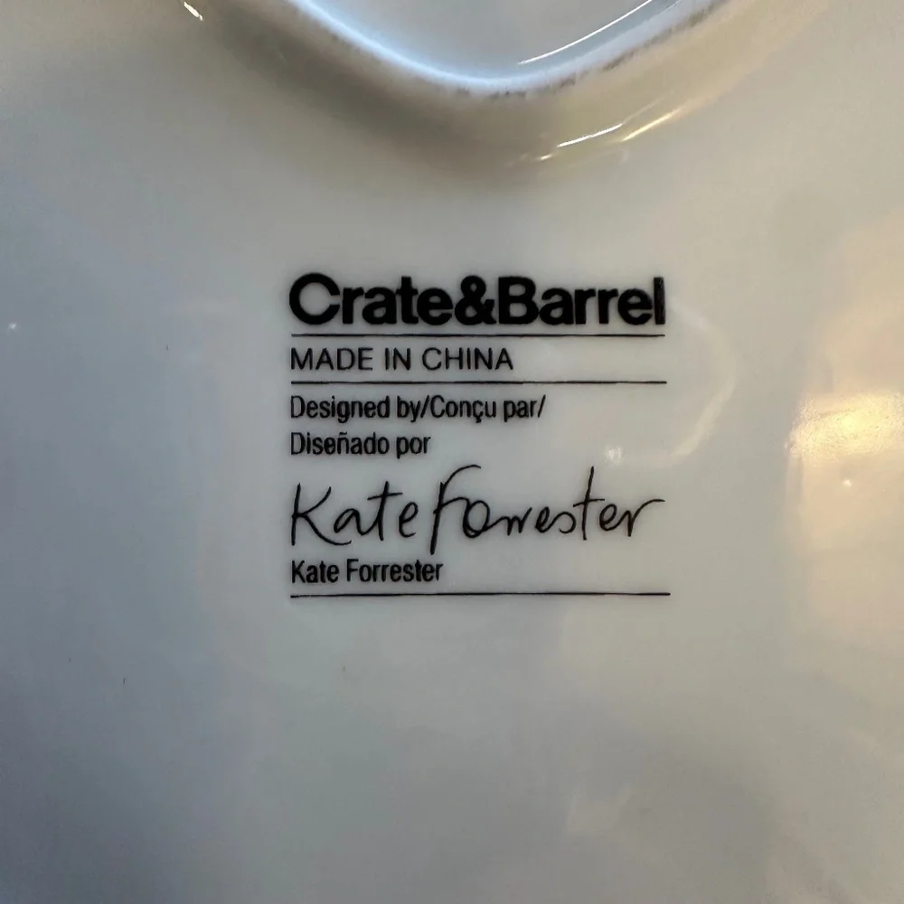 NWT Crate & Barrel Kate Forrester Love BirdsScandinavian Bowls- Set of 3